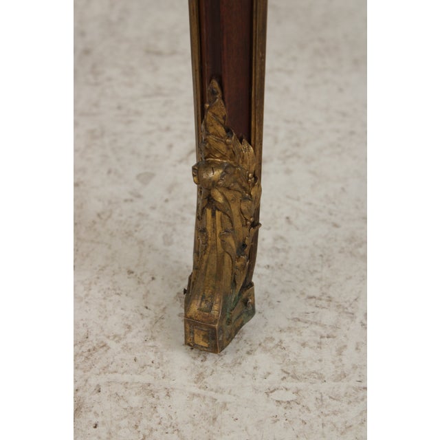 French Louis XV Marble Top Bronze Mounted Nightstand For Sale - Image 14 of 16