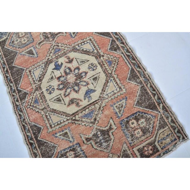Apricot Oushak Floor Wool Area Rug For Sale - Image 8 of 10