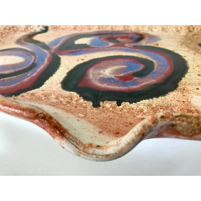 70’s California Studio Pottery Tray For Sale - Image 10 of 12