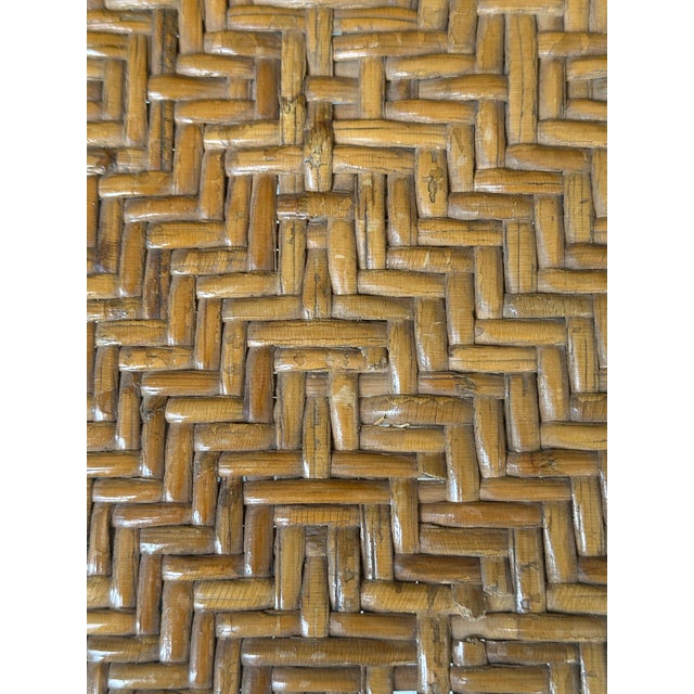 1970s Bamboo and Woven Rattan Dining Chairs- Set of 4 For Sale - Image 9 of 9