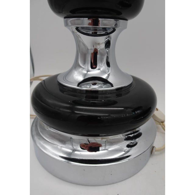 Vintage Space Age Chrome and Black Table Lamps from Massive, 1970s, Set of 2 For Sale - Image 16 of 18