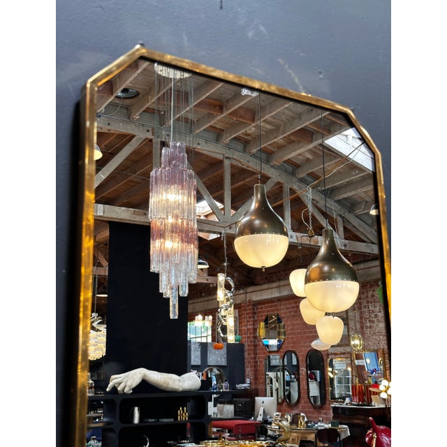 Mid Century Italian Octagonal Wall Mirror 1980s For Sale In Los Angeles - Image 6 of 6