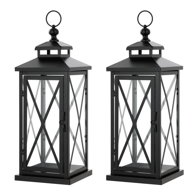 2020s Lirio 20.5" Black Large Outdoor Lantern, Set of 2 For Sale - Image 5 of 5