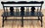Farmhouse Vintage Black Early American Style Carved Wood Bench For Sale - Image 3 of 12