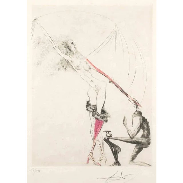 from the series "Venus us Fourrures", etching and drypoint with roulette on Japan paper. Image dimension 31x23.5 cm....