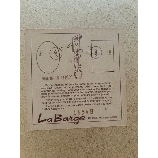 1960s Italian Carved Wood Mirror With Garden Tools and Basket by LaBarge For Sale - Image 5 of 6