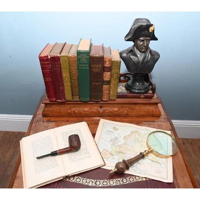 Victorian Davenport Desk in Burr Walnut, 1860s For Sale - Image 3 of 7