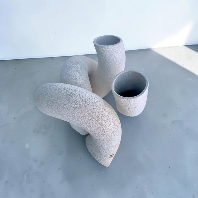 Ceramic 1970s Vintage Italian Abstract Ceramic Tube Sculpture For Sale - Image 7 of 10