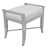 Coastal Small Malacca Bench - Light Gray For Sale - Image 3 of 3