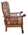 Antique Arts & Crafts Tiger Oak Morris Recliner Chair With Push Button Mechanism c.1900 For Sale - Image 10 of 18