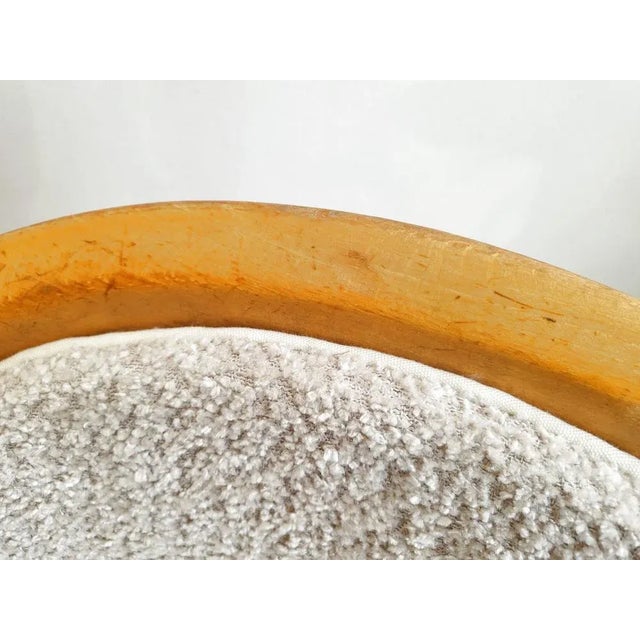 Mid-Century Chairs in Beech & Looped Fabric by Charles Ramos, 1950s, Set of 4 For Sale - Image 6 of 12