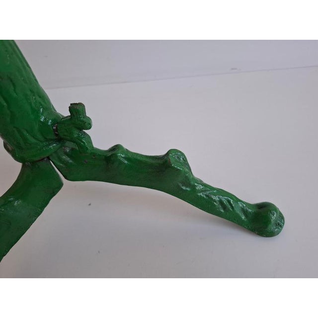 Vintage Czechoslovakian Green Cast Iron Folding Christmas Tree Stand, 1960 For Sale - Image 11 of 15
