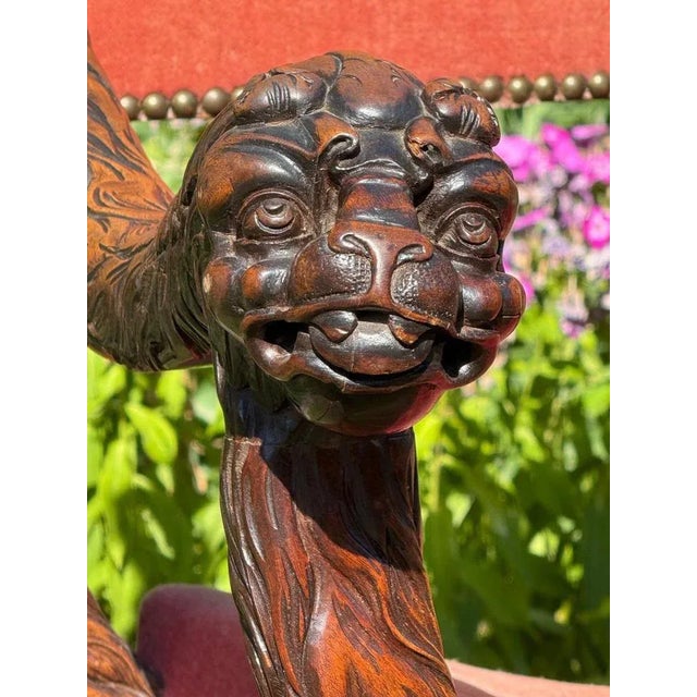 Renaissance Style Walnut Armchair For Sale - Image 9 of 13