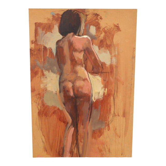 Toulouse-Lautrec Style Double Sided Nude Oil on Board, Impressionist, French For Sale