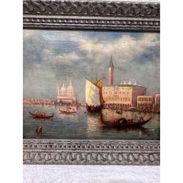 Traditional Original Oil on Canvas of Venice, Italy For Sale - Image 3 of 6