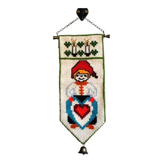 Vintage Swedish Christmas Bell Pull For Sale