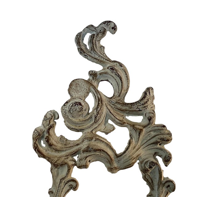 1920s Large Ornate Distressed Painting or Photo Display Tabletop Easel 19” For Sale - Image 6 of 8