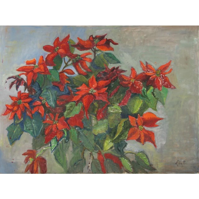 Poinsettia 25, Adela Smith Lintelmann, Painting For Sale - Image 4 of 4