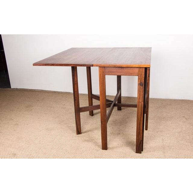 Wood Danish Foldable Table in Rosewood, 1960 For Sale - Image 7 of 14