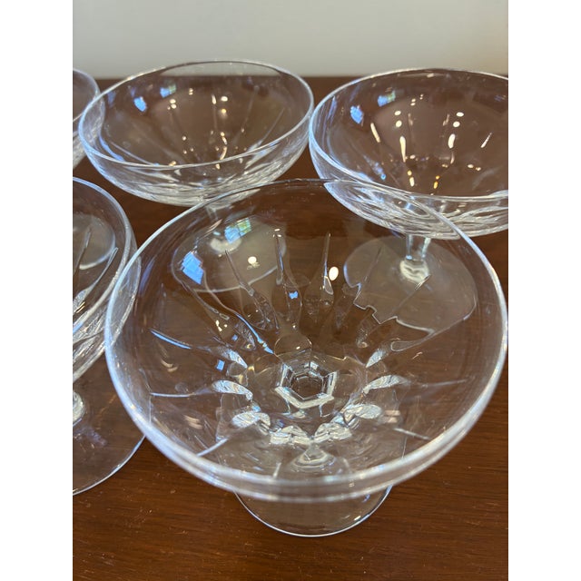 Vintage Josair Crystal Oyster Dishes - Set of 7 For Sale - Image 4 of 12