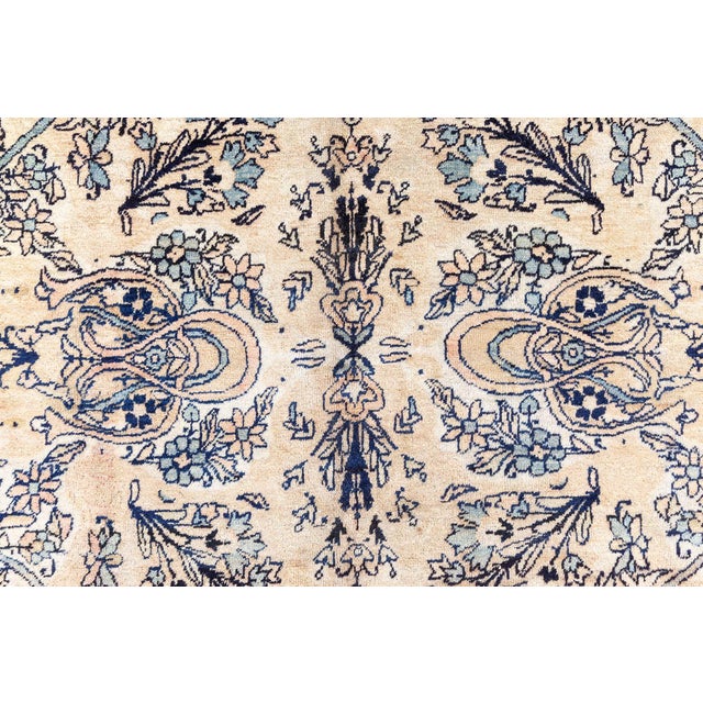 Textile Antique Persian Kirman Handmade Wool Rug For Sale - Image 7 of 8