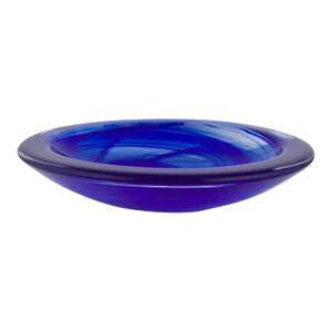 Kosta Boda Blue Bowl Vase 12 Inch Large Heavy Crystal Glass White Swirl Anna Handmade Lead Ehrner Free