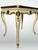 Stunning Mid-Century Florentine Hand Painted Tea Table. Gold Shell Detail. Gold painted floral and foliate on the top 4...
