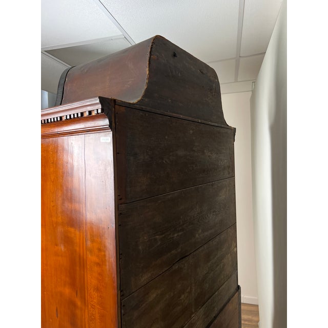 Antique Chippendale Cherry Highboy With Broken Swans Neck Pediment C. Late 18th Century For Sale - Image 14 of 14