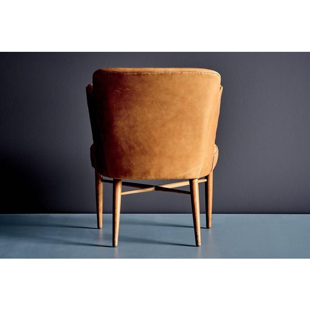 Lounge Chairs Upholstered in Cognac Leather, Germany, 1950s, Set of 3 For Sale - Image 6 of 15