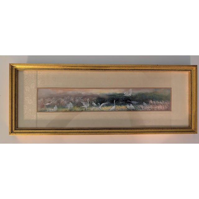 Chinese Herons at Sunset For Sale - Image 3 of 6