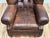 Vintage Restoration Hardware Leather Churchill Cigar Chair and Ottoman With Nailheads For Sale - Image 10 of 18