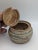 Vintage Ceramic Lidded Pottery Sugar Bowl, Honey Pot, Stoneware, Signed For Sale - Image 4 of 8
