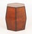 Late 20th Century Fleur-De-Lys Embossed Leather Hexagonal Drum Stool For Sale - Image 5 of 5