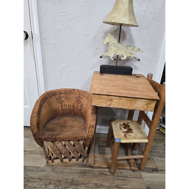 Vintage Folk Art Adjustable Wooden Running Horse Weathervane Lamp For Sale - Image 11 of 11
