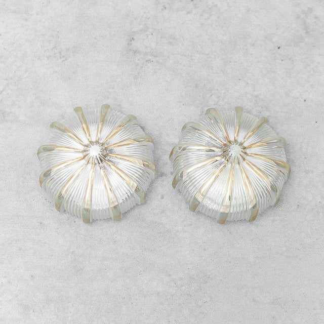 Vintage Glass Wall Lamps, 1970s, Set of 2 For Sale - Image 8 of 8