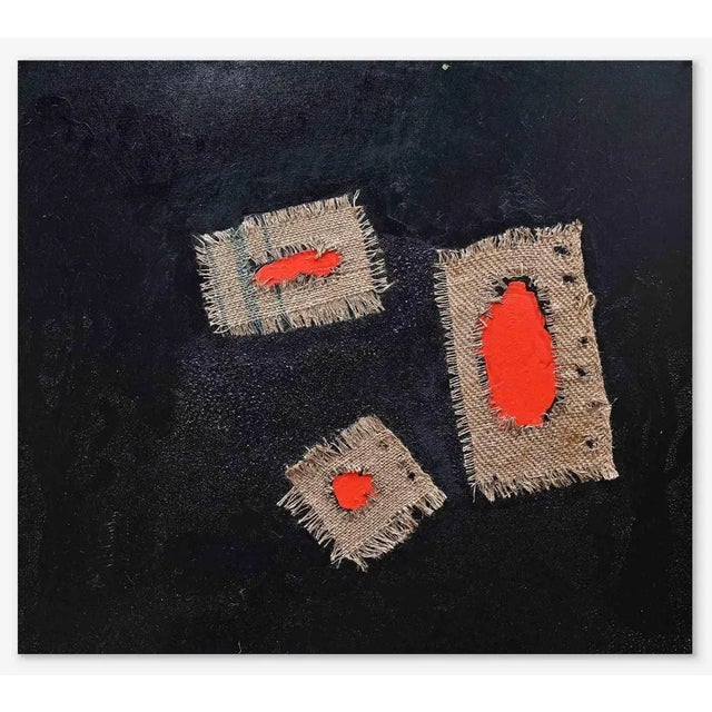 Giorgio Lo Fermo, Homage to Burri, Original Oil on Canvas, 2022 For Sale - Image 4 of 4