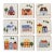 Set of 9 Mid-Century Hand-Painted Folk Art Tiles (Besheer-Style) For Sale