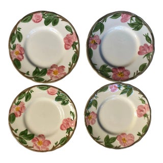 Set of 4 Franciscan Desert Rose Bread Plates, Made in England For Sale