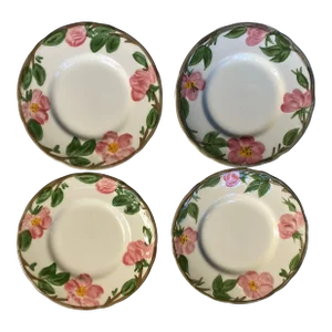 Set of 4 Franciscan Desert Rose Bread Plates, Made in England