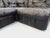 Vintage Corner Sofa in Black Leather with Integrated Bed, 1970s, Set of 3 For Sale - Image 9 of 18