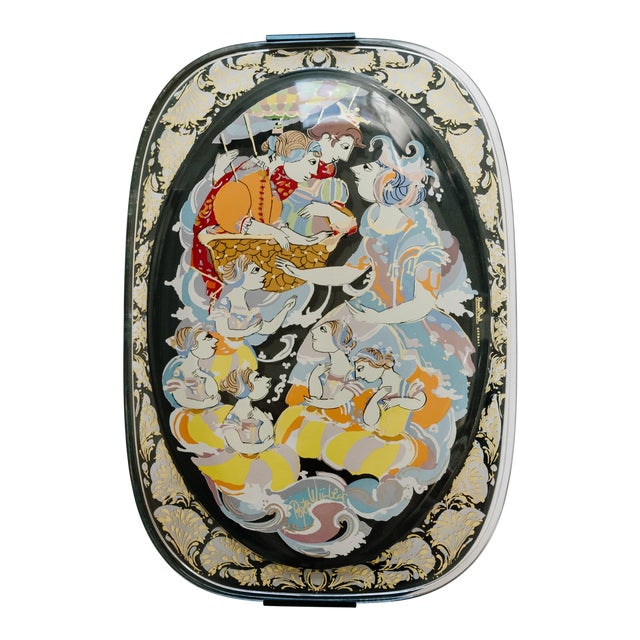 Vintage Glass and Metal Wall Art by Bjørn Wiinblad for Rosenthal Germany For Sale
