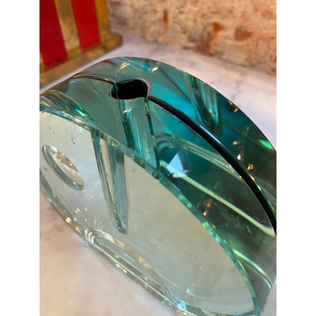 Glass Vintage 1980s Italian Flower Holder Vase For Sale - Image 7 of 8