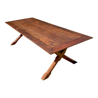Vintage 18th Century Monumental Plank Dining Table For Sale