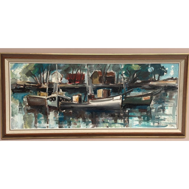 Dag Björn Hellsing, Harbour Motif, 1960s, Oil on Panel, Framed For Sale - Image 6 of 18