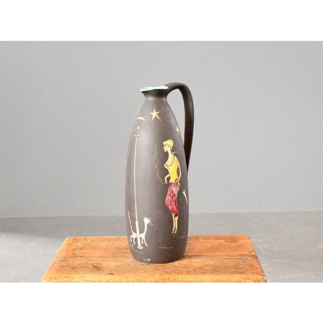 Handmade Ceramic Paris Pitcher by Keto Keramik, 1950s For Sale - Image 6 of 9