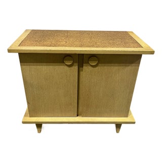 American of Martinsville “Bali Hai” Cork Top Bar Cabinet or Server, Mid-Century For Sale