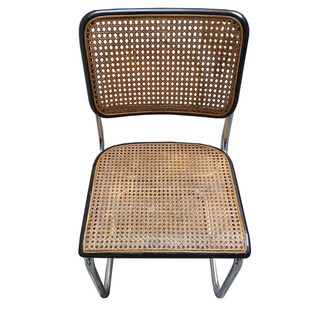 Black Cesca Chairs by Marcel Breuer for Thonet, Italy, 1970s, Set of 2 For Sale - Image 8 of 10