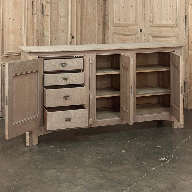 Antique Gothic Revival Stripped Oak Buffet For Sale - Image 12 of 18