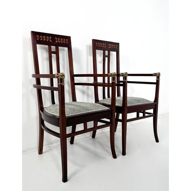 Art Nouveau Chairs by Carlo Zen, Italy, 1900s, Set of 2 For Sale - Image 4 of 7