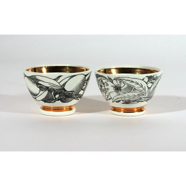 Ceramic 1960s Piero Fornasetti Ceramic Appetizer Bowls - Set of Six For Sale - Image 7 of 10
